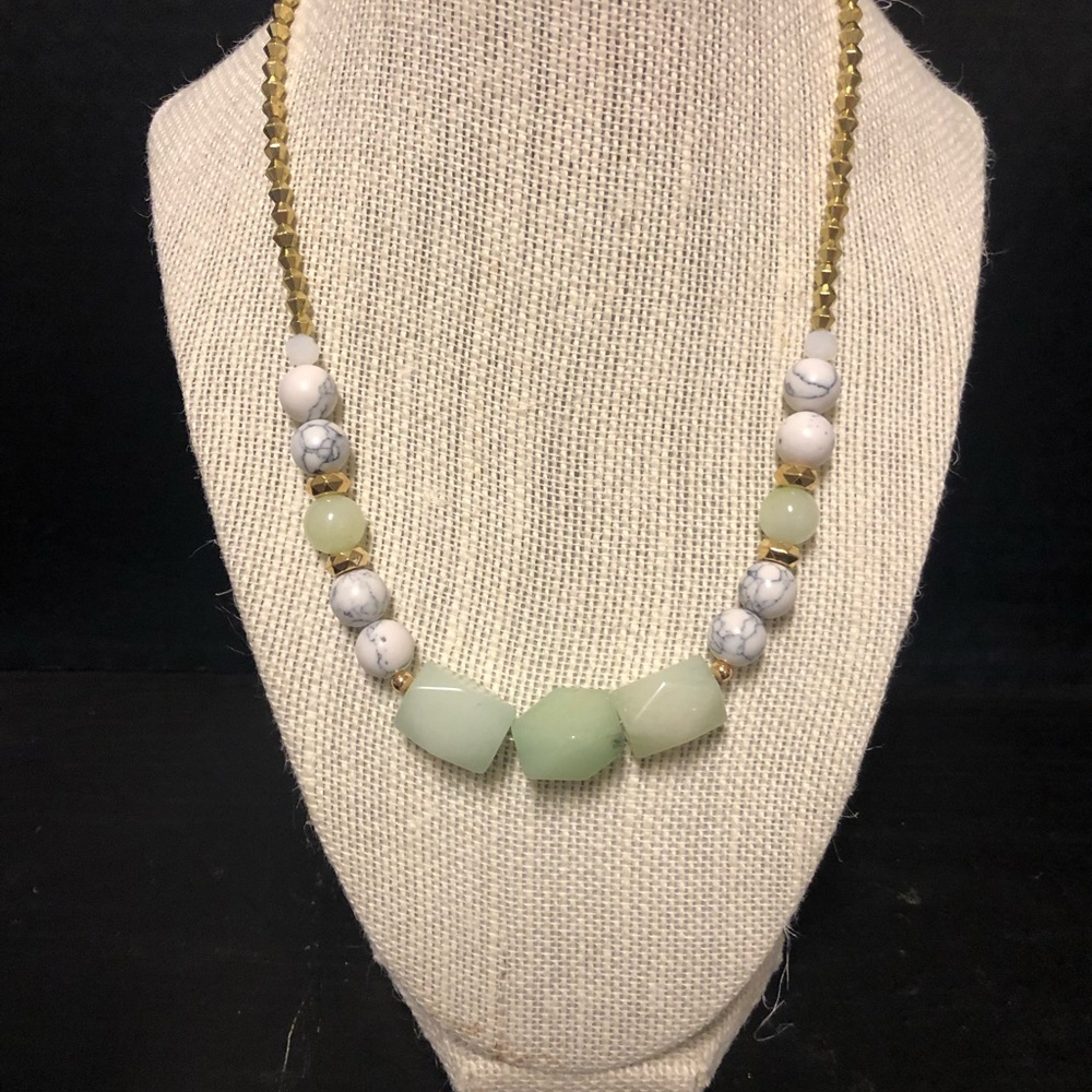 Jade beaded necklace